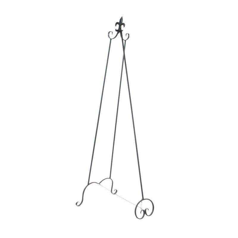 Black Metal Extra Large Adjustable 3 Tier Scroll Display Easel with Chain Support