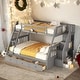 preview thumbnail 1 of 37, Twin-over-Full Bunk Bed with Drawers，Ladder and Storage Staircase Gray