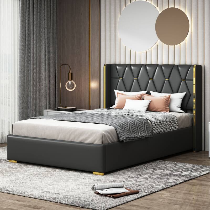 PU Upholstered platform bed