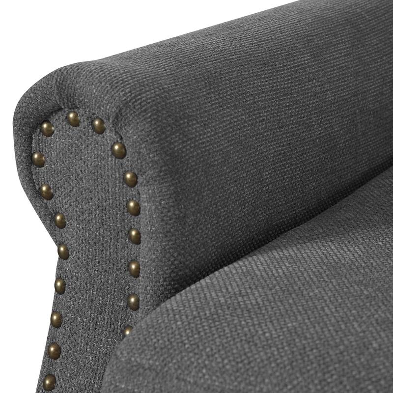 COZYMAN Modern Armchair Solid Wood Upholstered Fabric/Faux Leather Set of 2 Accent Chairs for Living Room