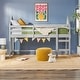 preview thumbnail 19 of 31, Walker Edison Wood Low Loft Bed Grey