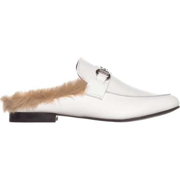 steve madden white leather slip ons