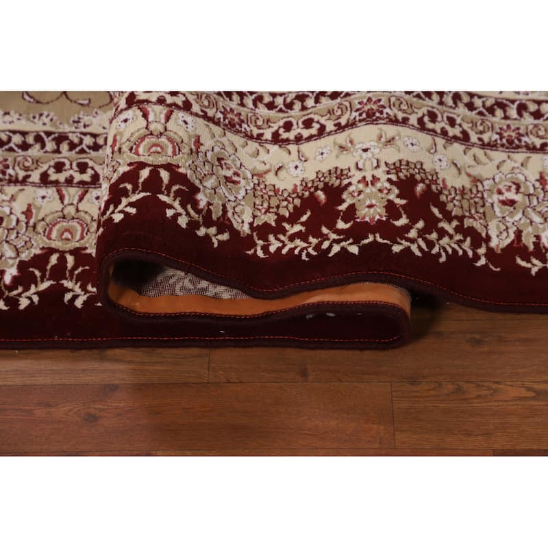 Victorian Style Kashan Turkish Rug Dining Room Machine-Made Carpet - 6'7" x 9'10"