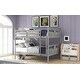 preview thumbnail 12 of 10, Space-Saving Full-Over-Full Bunk Bed with Solid Pine Frame and Detachable Beds