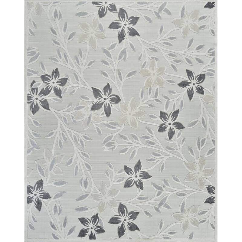 Aluri Garden-Inspired Weather Resistant Current & Stylish Outdoor Rug