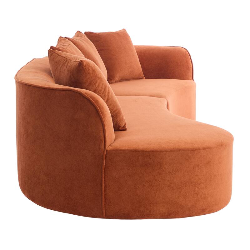 Christopher Knight Home - Linda Fabric Curved 126" Sectional Sofa