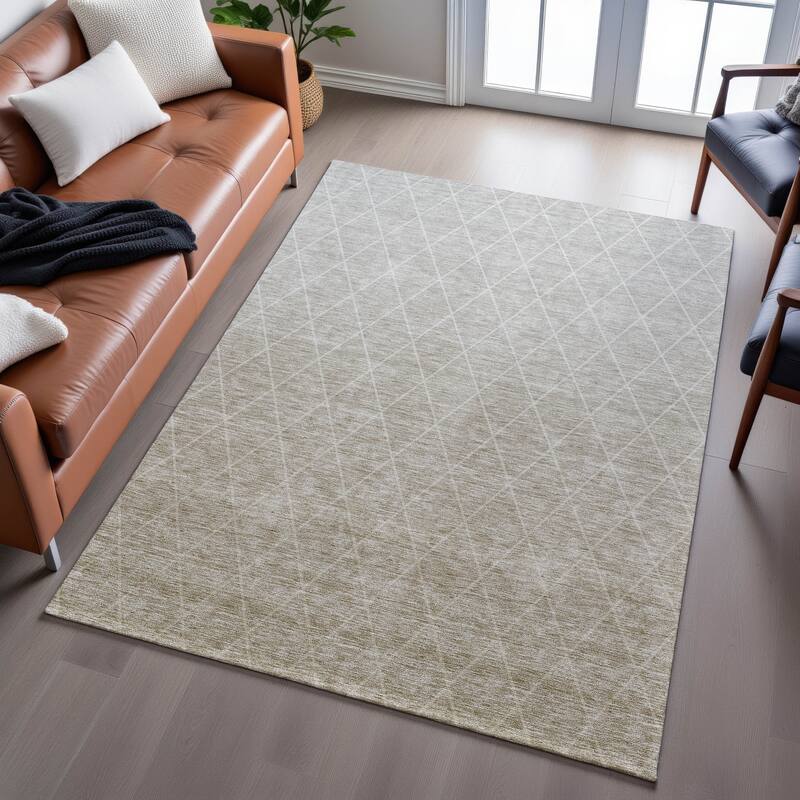 Premium Washable Super Soft Ombre Diamonds Mayfield Rug
