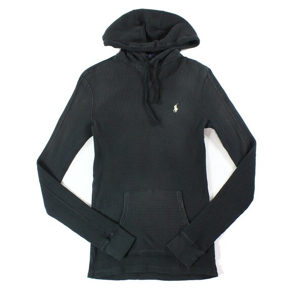 polo waffle knit hoodie