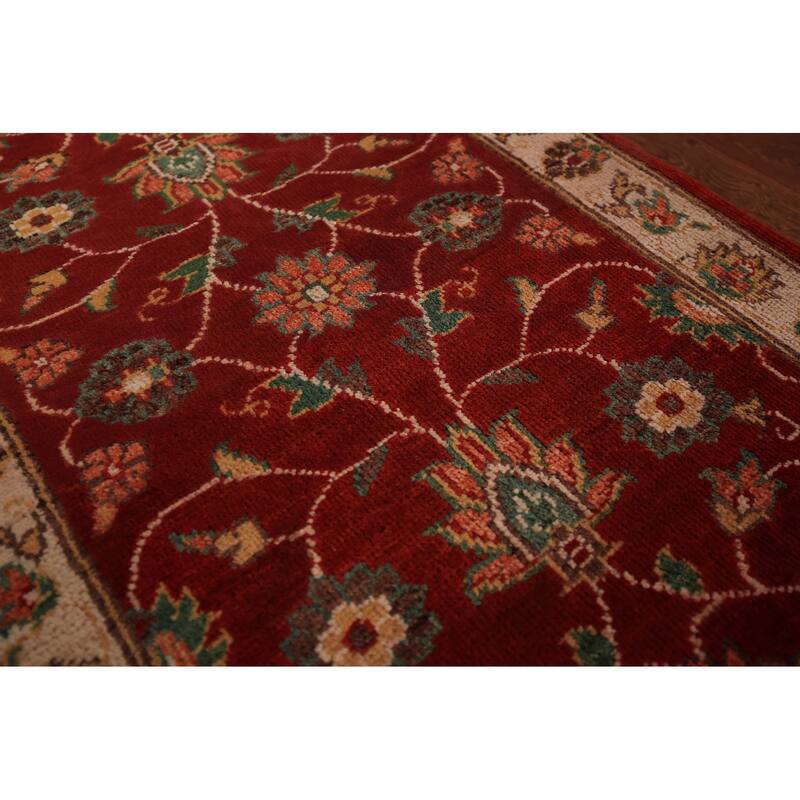 Red Floral Kazak Foyer Rug Hand-Knotted Wool Carpet - 2'0" x 3'0"