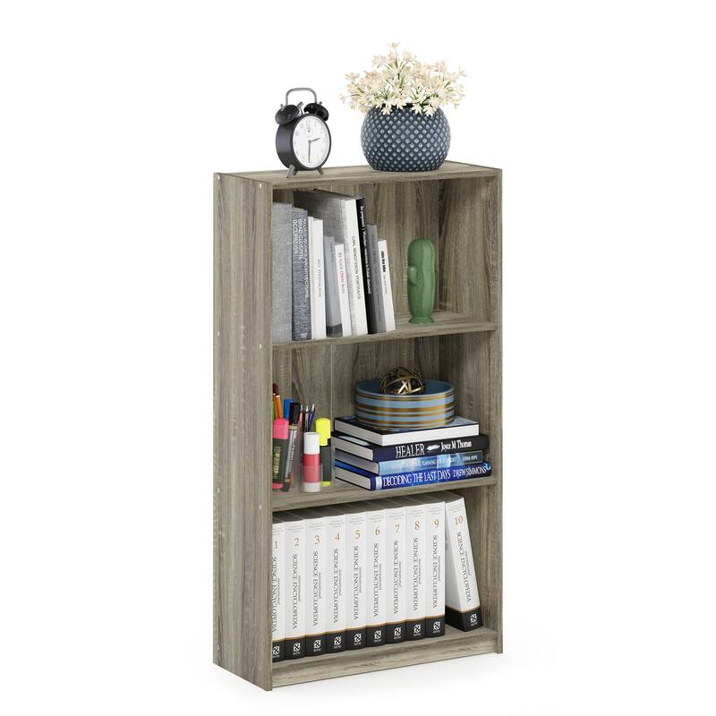 Furinno 99736 Basic 3-Tier Bookcase Storage Shelves