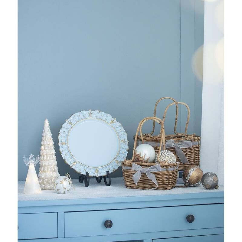 D3.9" Christmas Ball Ornaments, Glass Decorative Hanging Ball Christmas Tree Ornaments for Holiday Decorations, Set of 6