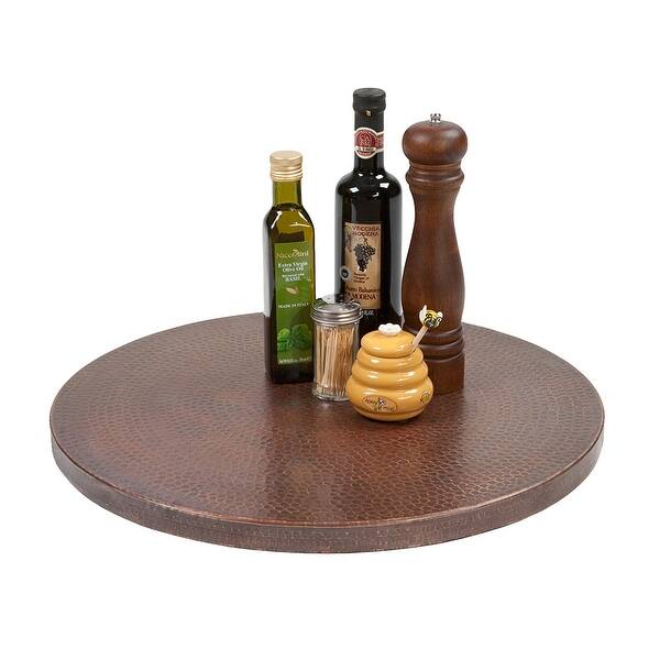 19 Hammered Copper Lazy Susan Turntable Dark Copper 19 Hammered Copper Lazy Susan Turntable Dark Copper