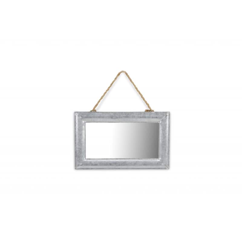 HomeRoots 9" Silver Metal Framed Accent Mirror - 13.5' X '8.5' X '0.5