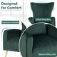 preview thumbnail 13 of 30, Costway Velvet Upholstered Wingback Chair with Lumbar Pillow & Golden - See Details