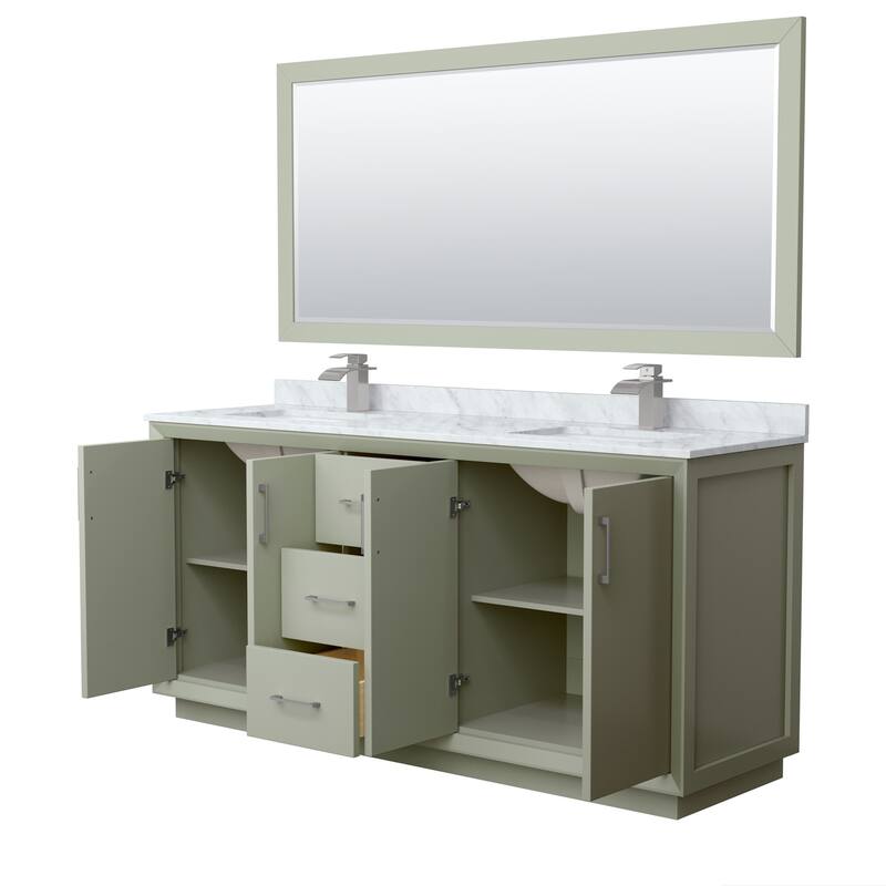 Wyndham Collection WCF414172D-NAT-UNSM70 Strada 72" Free Standing