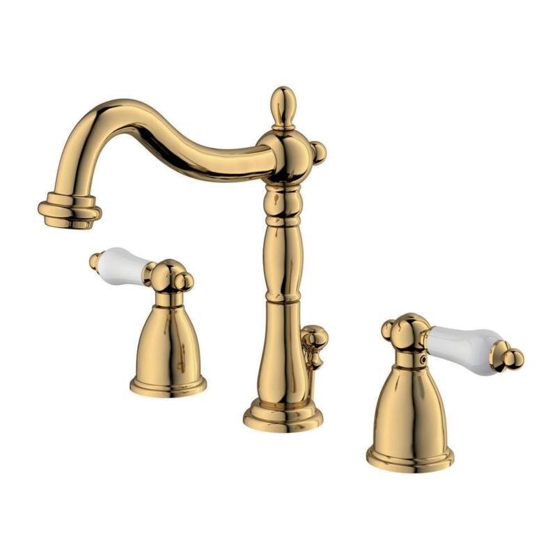 Kingston Brass Heritage 8 in. Widespread Bathroom Faucet - Polished Brass