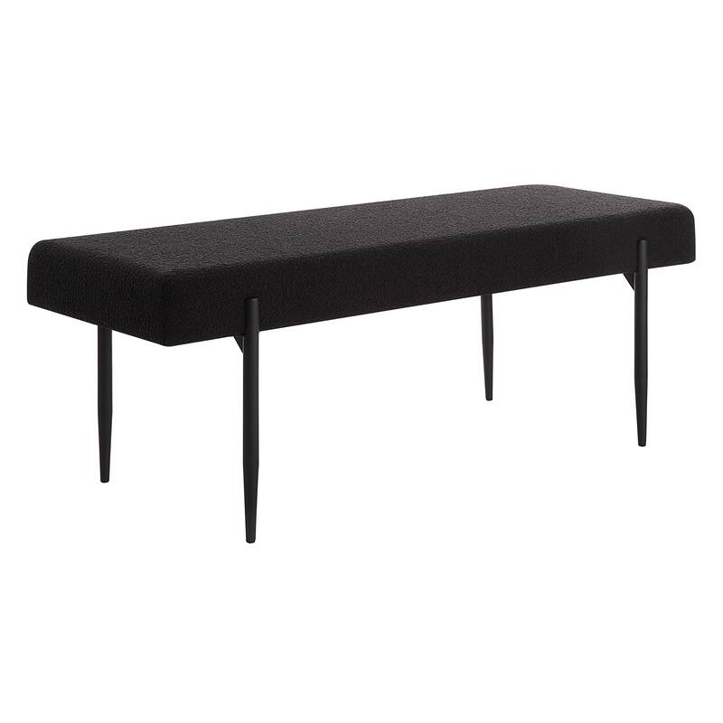 Renwil Lowe Indoor Boucle Bench, Black