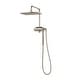 preview thumbnail 1 of 2, AquaPower 11-in Rain Showerhead Shower System with Pivoting Shower Arm and PULSE AquaPower Spray Brushed Nickel 1.8 GPM
