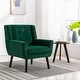 preview thumbnail 11 of 18, Soft Velvet Padded Seat Ergonomics Accent Chair Living Room Chair Bedroom Chair Home Chair with Black Legs for Indoor Home
