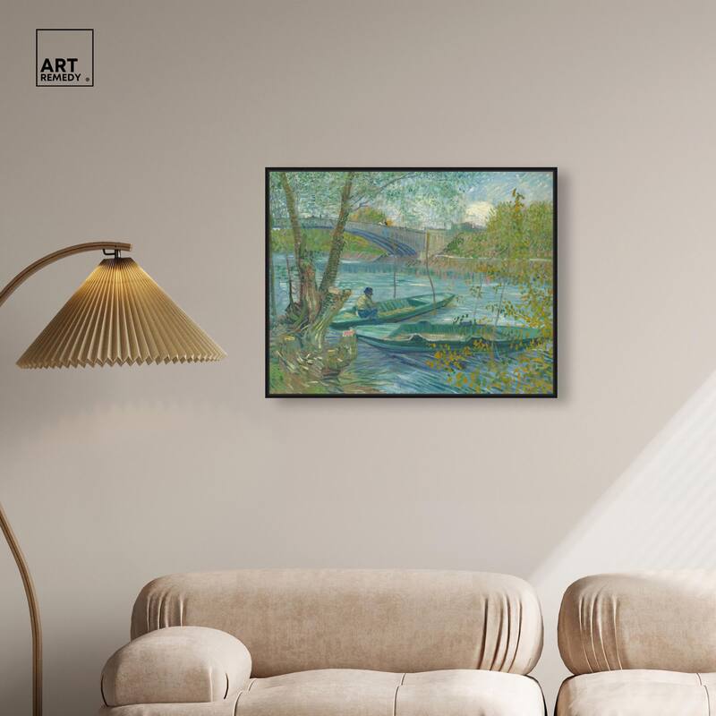 Fishing in Spring Canvas by Art Remedy