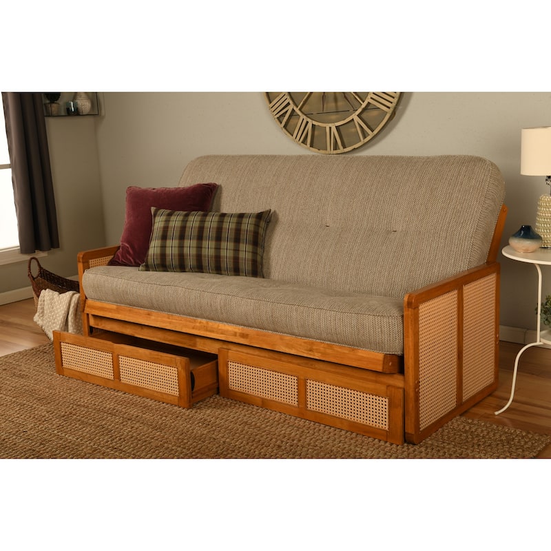 Somette Westport Full-size Futon with Storage includes Mattresses