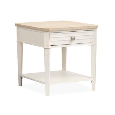 Salt Life Home Echo Isles Sea Pearl And Driftwood Rectangular End Table - 24''W x 26''D x 25''H
