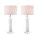 preview thumbnail 5 of 10, Lucille 32" LED Seashell Table Lamp, White (Set of 2) by JONATHAN Y