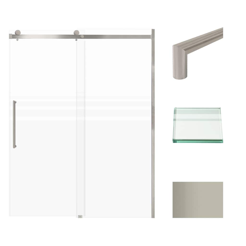 Transolid MBDT607608FL-T 76" High x 60" Wide Bypass Frameless Shower