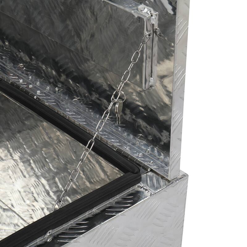 30" ATV Aluminum Under Body Toolbox 5 Bar Tread Silver - N/A