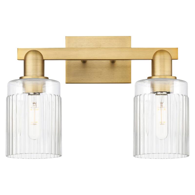 Innovations Lighting 716-2W-11-16 Hadley Vanity Hadley 2 Light 16" - Brushed Brass / Clear