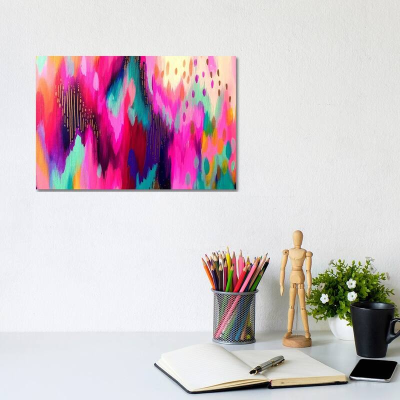 iCanvas "Bright Brush Strokes LXI" by ETTAVEE Canvas Print - 8x12x0.75
