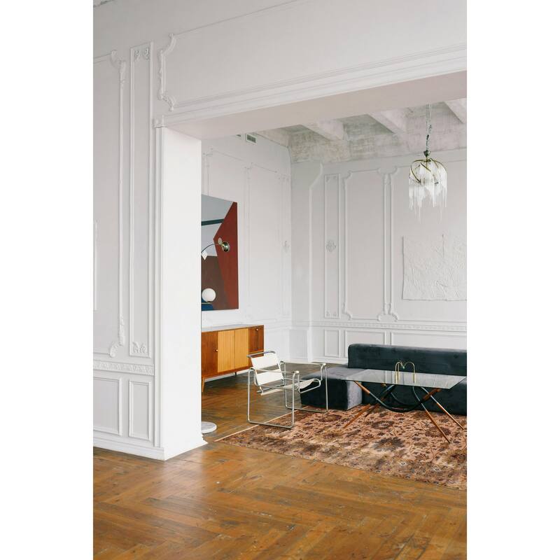 ECARPETGALLERY Hand-knotted Jules Serapi Ivory Wool Rug - 7'11 x 9'11