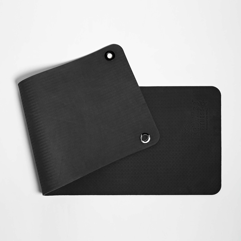 EcoWise Workout / Fitness Mat - 3/8" x 20" x 48" - Black