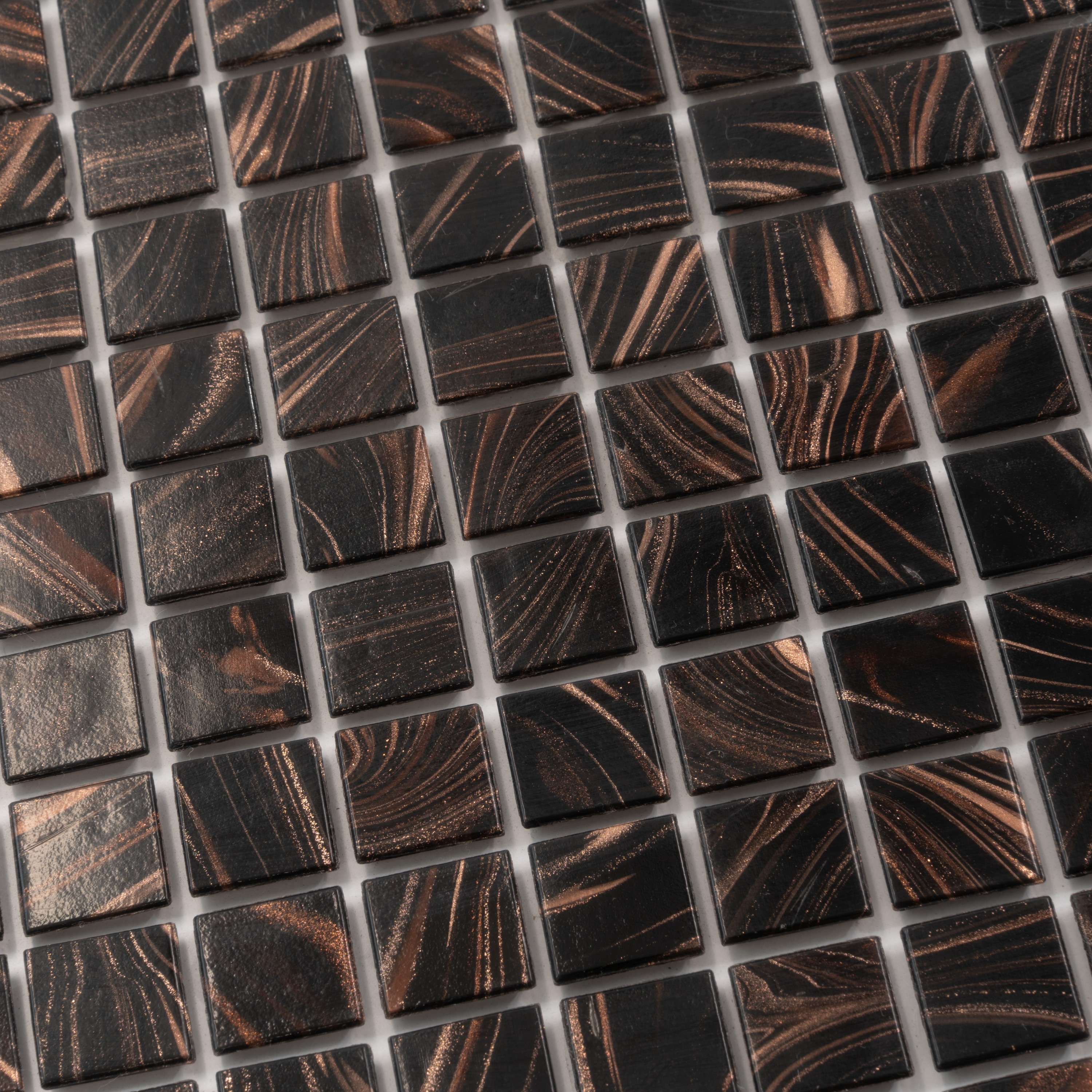 Apollo tile 12" x 12" Celestial Glossy Bronze Glass Tile (20 sq ft/case) - 20 Pack