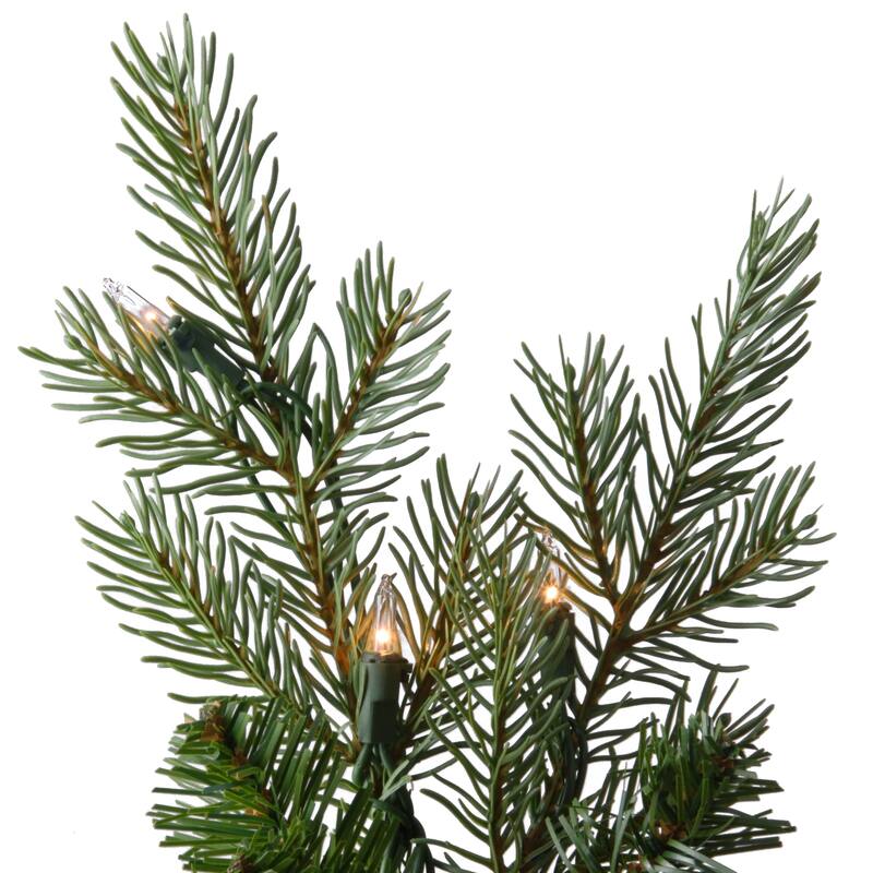 National Tree Company 4 ft. Nordic Spruce Entrance Tree with Clear Lights - 4 Foot