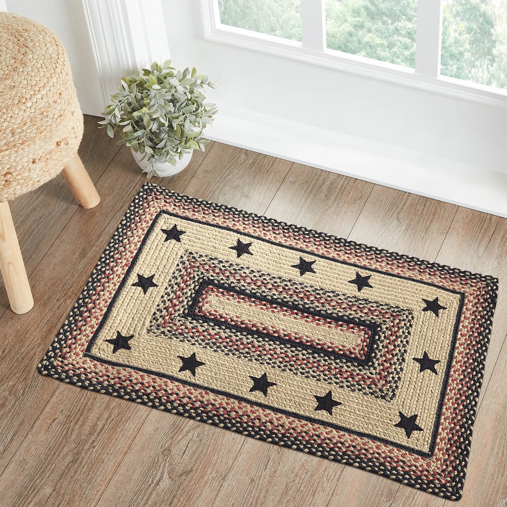 Colonial Star Jute Rug Rect w/ Pad 24x36 - 3'6"