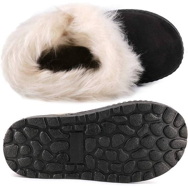 Femizee Toddler Girls Boys Winter Snow Boots Outdoor Waterproof Fur Lined Booties