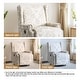 preview thumbnail 12 of 13, Linen Manual Swivel Base Recliner Chair with Footrest