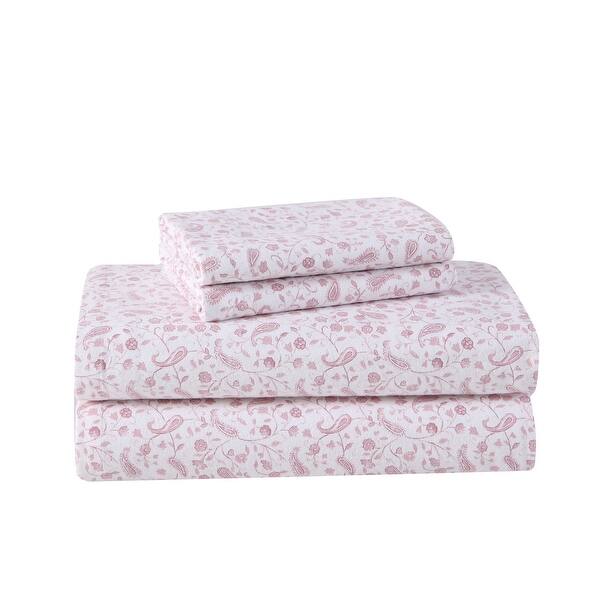 Laura Ashley Cotton Flannel Deep Pocket Bed Sheet Sets On Sale Overstock 4458640 Flannel is brushed for added softness and preshrunk. laura ashley cotton flannel deep pocket