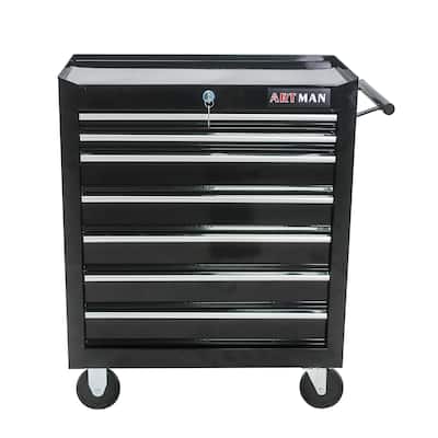 Versatile 7-Drawer Tool Cart with Smooth Mobility and Secure Storage