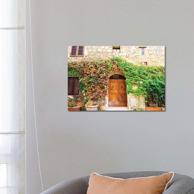 iCanvas "Typical house in Tuscan medieval village of Monteriggioni" by Terry Eggers Canvas Print - 18x26x1.5