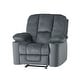 preview thumbnail 12 of 18, Gannon Fabric Reclining Glider Club Chair by Christopher Knight Home Steel Grey