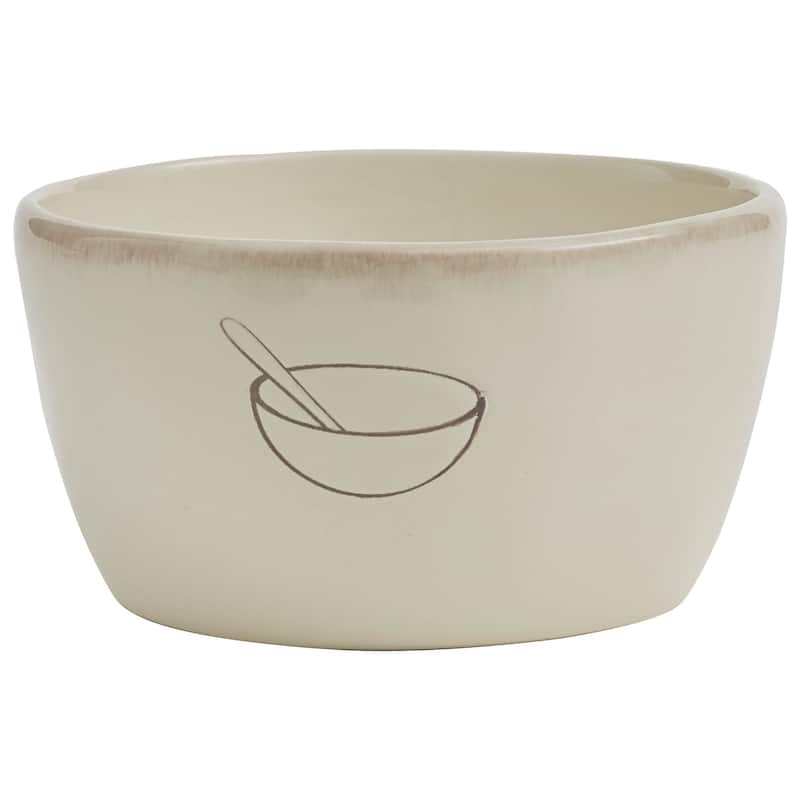 Park Designs Villager Cereal Bowl Cream Set of 4 - 3.25" H X 5.75" DIA
