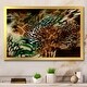 preview thumbnail 1 of 6, Designart 'Leopard And Tiger VII' Modern Framed Wall Decor 12 In. Wide x 8 In. High - Gold