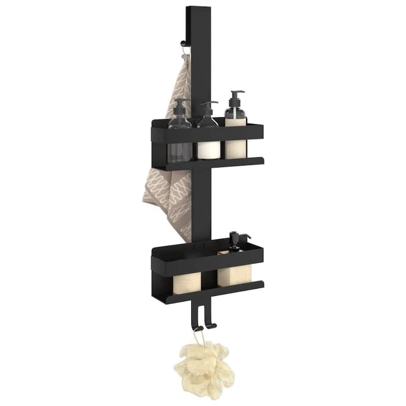vidaXL Hanging Shower Caddy Shelf Storage Bathroom Brushed 304 Stainless Steel