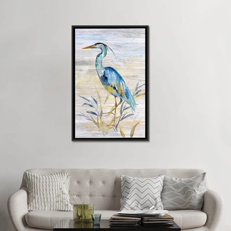 iCanvas "Blue Heron II" by Nan Framed Canvas Print