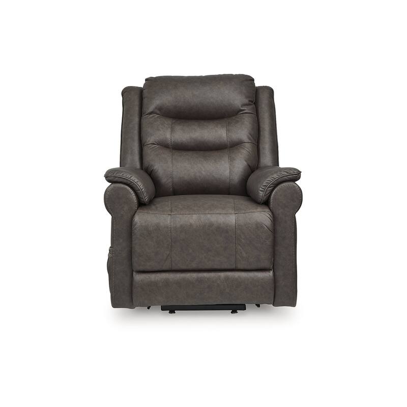 Signature Design by Ashley Oatman Dark Gray Power Lift Recliner