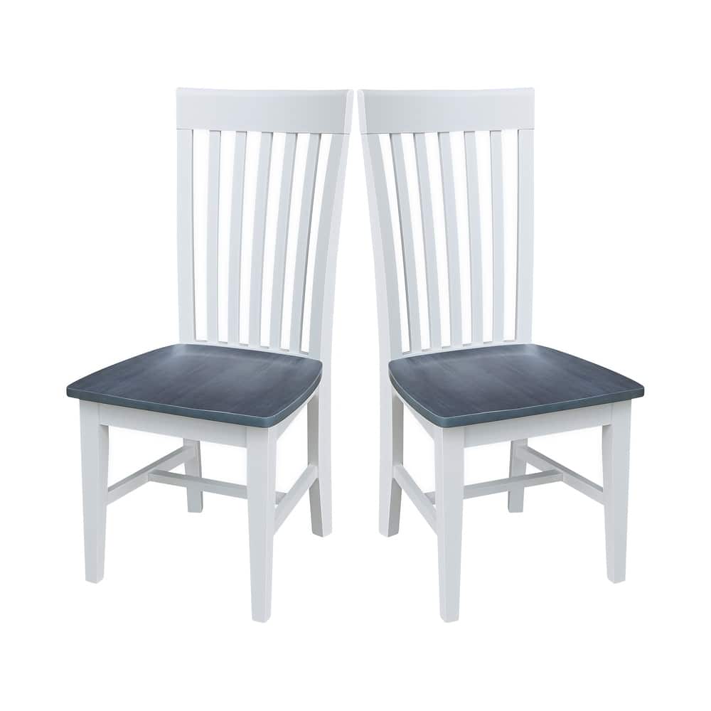 Solid Wood Tall Mission Dining Chairs, Set of 2