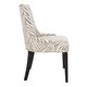 preview thumbnail 6 of 8, SAFAVIEH Dining Parsons Becca Zebra Grey Dining Chair - 22" x 24.8" x 36.4"