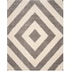 preview thumbnail 14 of 15, SAFAVIEH Portofino Shag Emelina Modern 2-inch Thick Rug 6'7" x 9'2" - Ivory/Grey - Rectangle